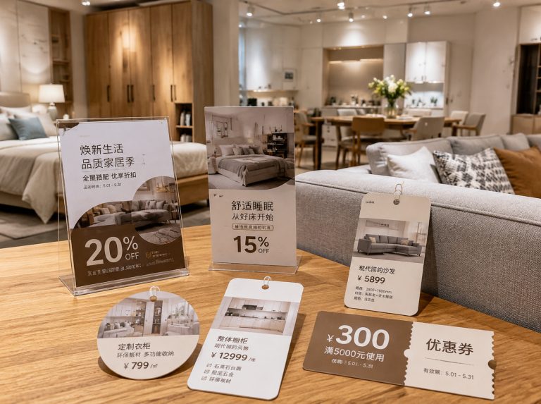 石首家具门店单页海报与吊牌